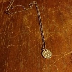 Simple circle charm necklace